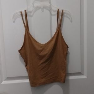 2/$15😸taupe crop tank top